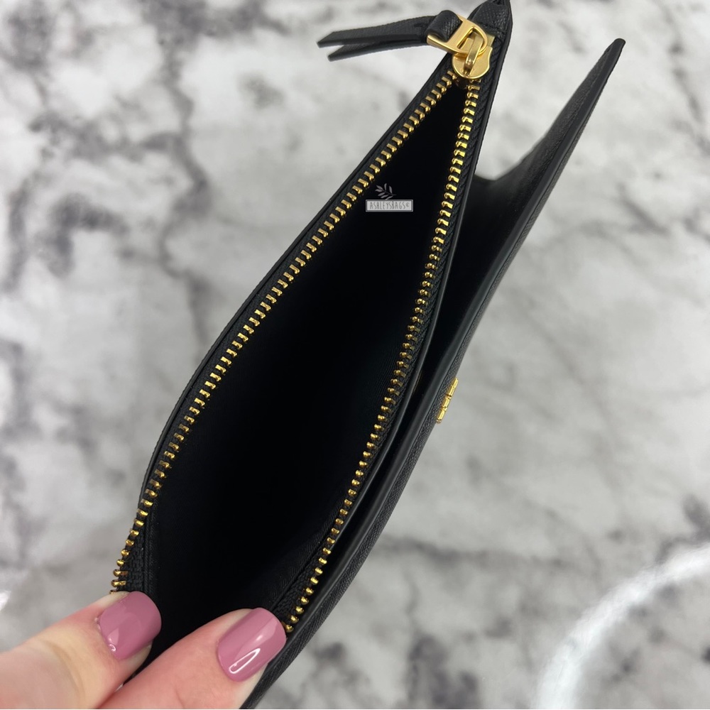 Tory Burch Emerson Slim Wallet In Black - Picture 7 of 7